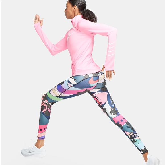 Nike | Pants \u0026 Jumpsuits | Nike Epic Luxe Icon Clash Printed Running Tights  | Poshmark